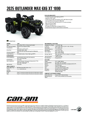 ATVk és Quadok can-am OUTLANDER MAX 6x6 XT 1000