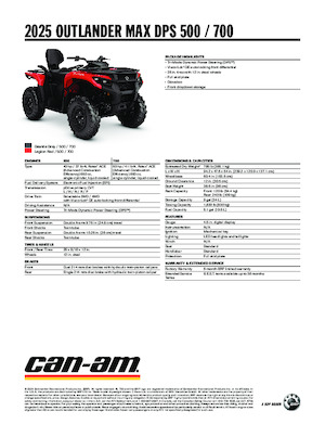 ATVk és Quadok can-am OUTLANDER MAX DPS 700