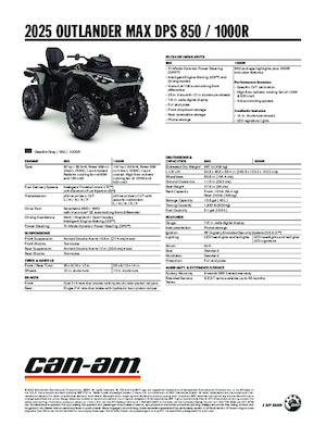 ATVk és Quadok can-am OUTLANDER MAX DPS 850