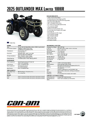 ATVk és Quadok can-am OUTLANDER MAX Limited 1000R