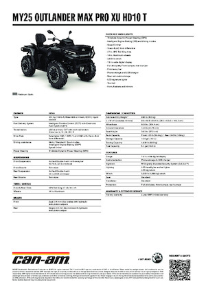 ATVk és Quadok can-am OUTLANDER MAX PRO XU HD10 T