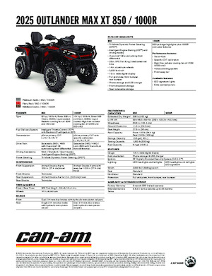 ATVk és Quadok can-am OUTLANDER MAX XT 1000R