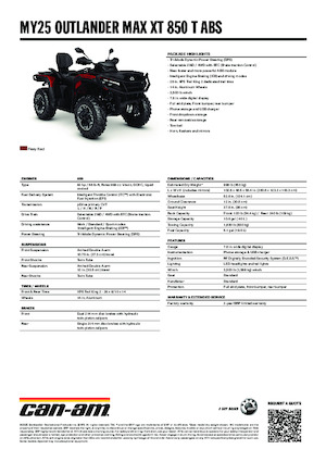 ATVk és Quadok can-am OUTLANDER MAX XT 850 T ABS