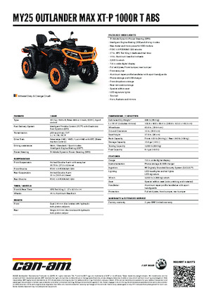 ATVk és Quadok can-am OUTLANDER MAX XT-P 1000R T ABS