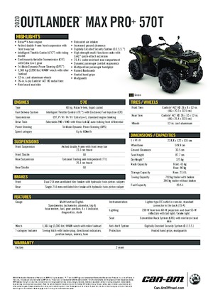 ATVk és Quadok can-am OUTLANDER MAX XU+ 570 T