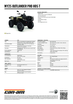 ATVk és Quadok can-am OUTLANDER PRO HD5 T