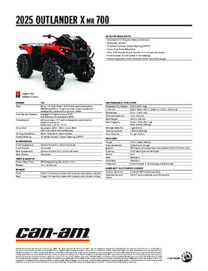 ATVk és Quadok can-am OUTLANDER X MR 700