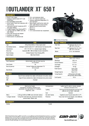 ATVk és Quadok can-am OUTLANDER XT 650T 