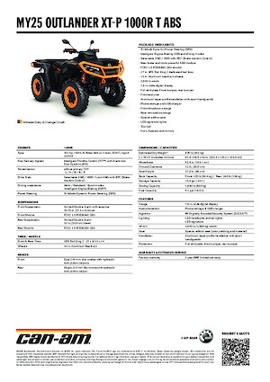 ATVk és Quadok can-am OUTLANDER XT-P 1000R T ABS
