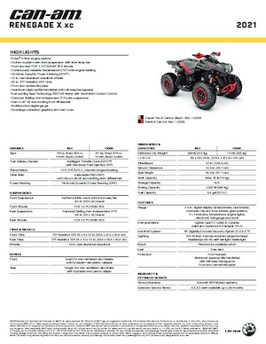 ATVk és Quadok can-am RENEGADE 1000RX XC 