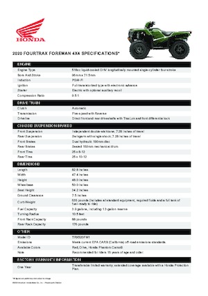 ATVk és Quadok Honda TRX520FM1 