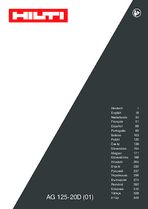 Sarokcsiszolók Hilti AG 125-20D