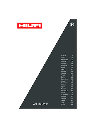 Sarokcsiszolók Hilti AG 230-20D