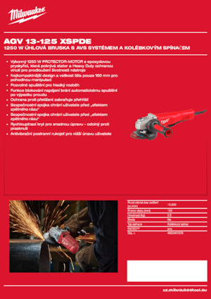 Sarokcsiszolók Milwaukee AGV 13-125 XSPDE