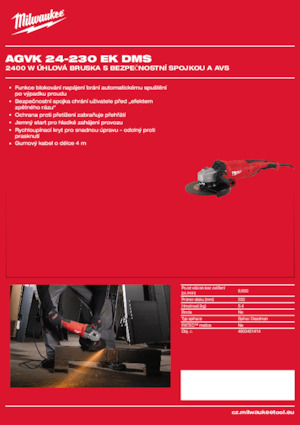 Sarokcsiszolók Milwaukee AGVK 24-230 EK DMS