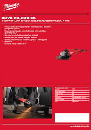 Sarokcsiszolók Milwaukee AGVK 24-230 EK