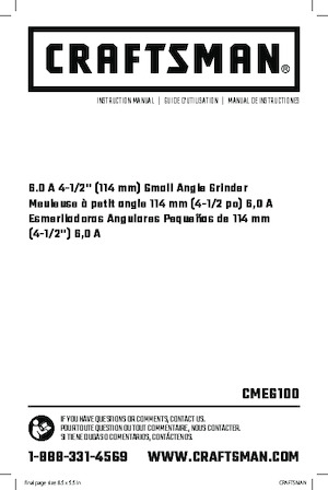 Sarokcsiszolók Craftsman CMEG100 