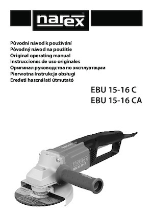 Sarokcsiszolók Narex EBU 15-16 C