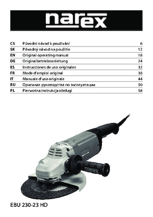 Sarokcsiszolók Narex EBU 230-23 HD