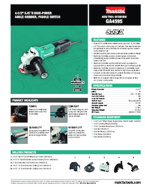 Sarokcsiszolók Makita GA4595