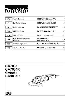 Sarokcsiszolók Makita GA7061 