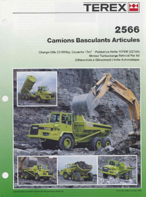 Csuklóvázas dömperek Terex 2566