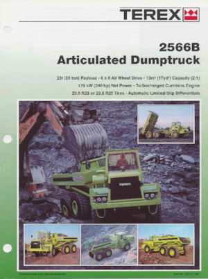 Csuklóvázas dömperek Terex 2566B