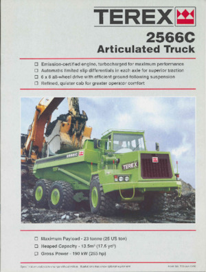 Csuklóvázas dömperek Terex 2566C