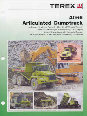 Csuklóvázas dömperek Terex 4066