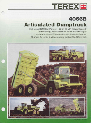 Csuklóvázas dömperek Terex 4066B