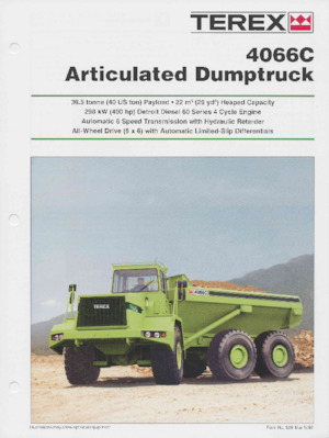 Csuklóvázas dömperek Terex 4066C