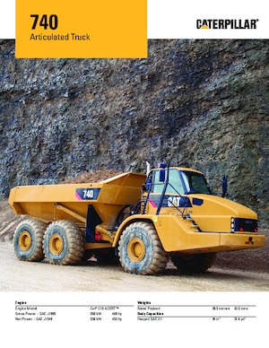 Csuklóvázas dömperek Caterpillar 740