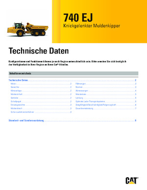 Csuklóvázas dömperek Caterpillar 740 EJ