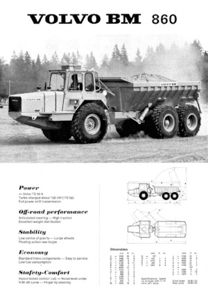 Csuklóvázas dömperek Volvo 860S