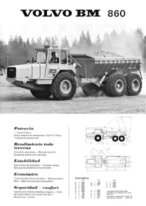 Csuklóvázas dömperek Volvo 860S