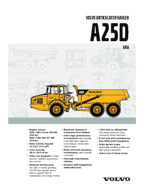 Csuklóvázas dömperek Volvo A25D (6x6)