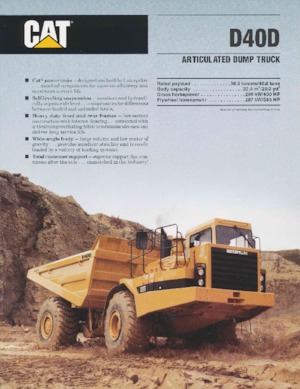 Csuklóvázas dömperek Caterpillar D 40 D