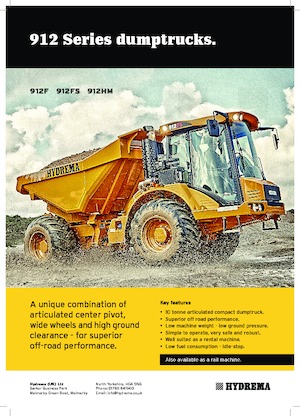 Csuklóvázas dömperek Hydrema 912F