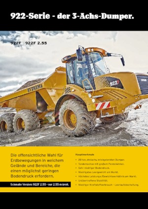 Csuklóvázas dömperek Hydrema 922F