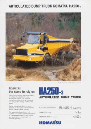 Csuklóvázas dömperek Komatsu HA250-3
