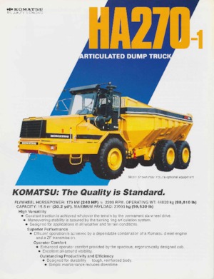Csuklóvázas dömperek Komatsu HA270-1