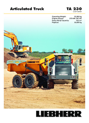 Csuklóvázas dömperek Liebherr TA 230