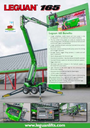 Gumikerekes töretőgémes munkaállványok Leguan 165 