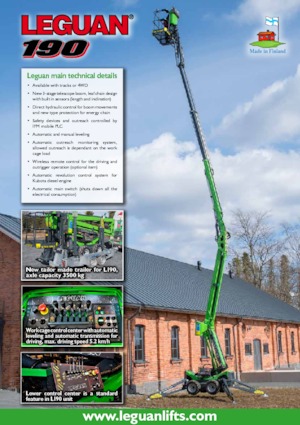 Gumikerekes töretőgémes munkaállványok Leguan 190 