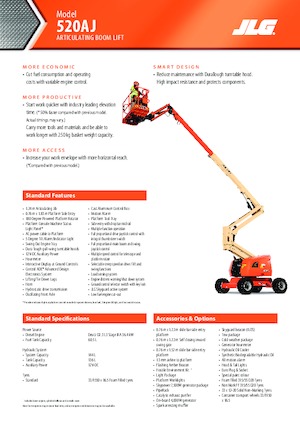 Gumikerekes töretőgémes munkaállványok JLG 520AJ