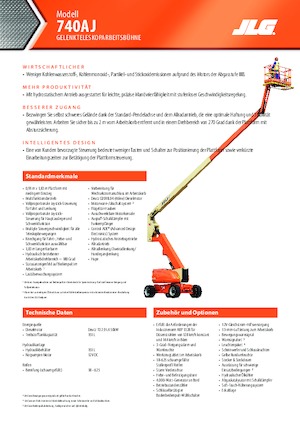 Gumikerekes töretőgémes munkaállványok JLG 740AJ