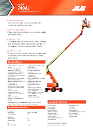 Gumikerekes töretőgémes munkaállványok JLG 740AJ