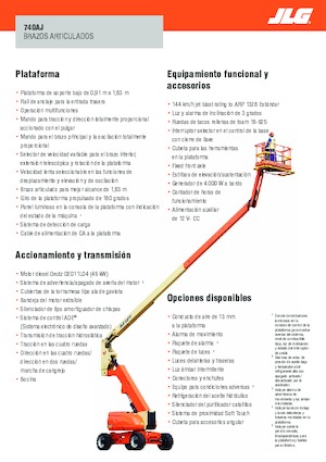 Gumikerekes töretőgémes munkaállványok JLG 740AJ