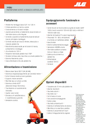 Gumikerekes töretőgémes munkaállványok JLG 740AJ