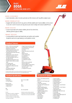 Gumikerekes töretőgémes munkaállványok JLG 800A